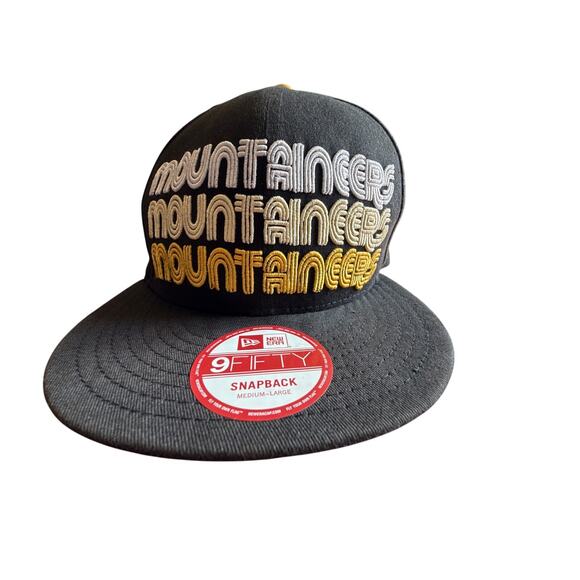 New Era Appalachian State Mountaineers Snapback Hat Black Gold - Picture 2 of 6